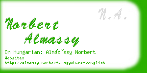 norbert almassy business card